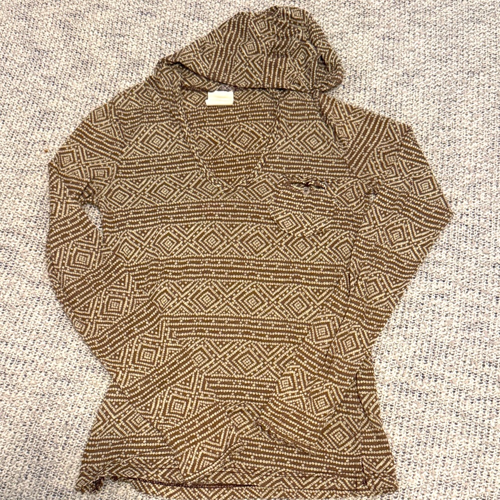 Free People Geometric Knit Hoodie – Size Small